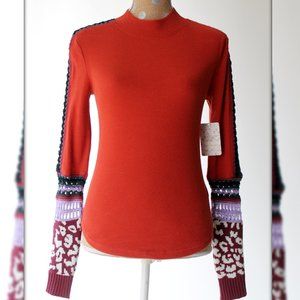 NWT Free People Mesh Knit Sleeve XS
